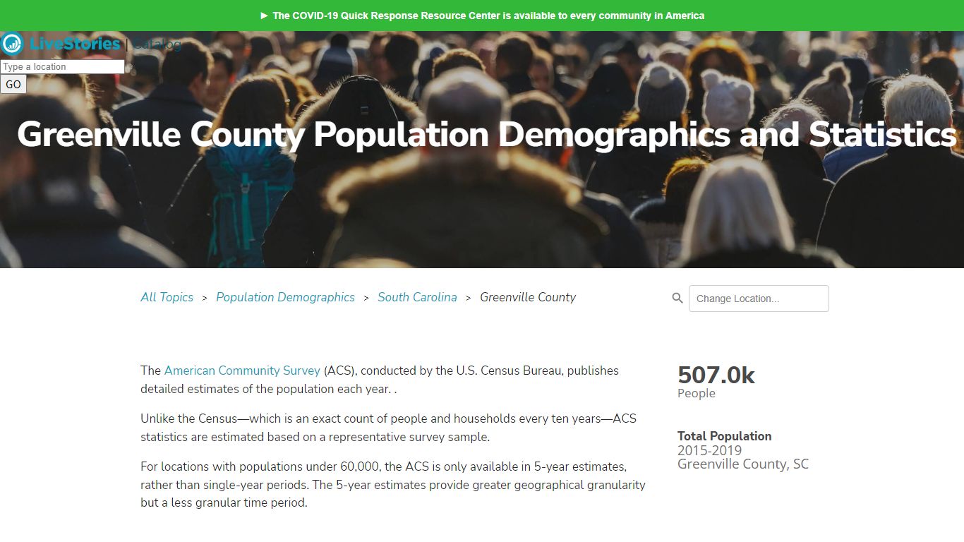 Greenville County Population Demographics and Statistics